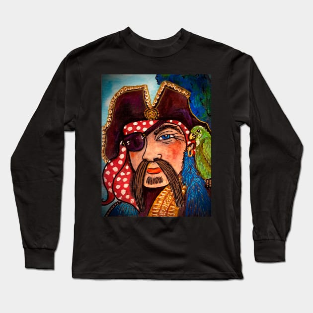 SCURVY the Handsome Pirate Long Sleeve T-Shirt by ArtisticEnvironments